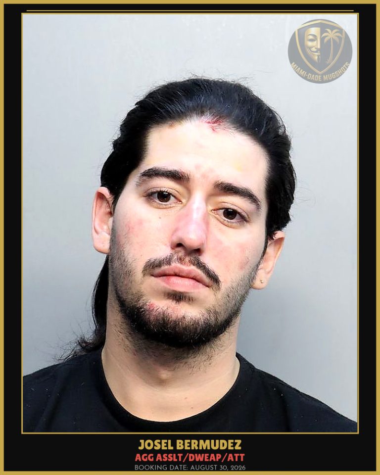Bermudez Josel  Leonardo Arrested – AGG ASSLT/DWEAP/ATT – Miami-Dade County (August 30, 2026)