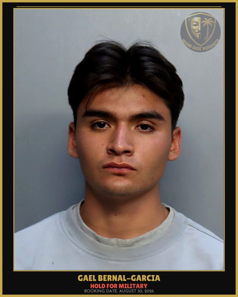 Bernal-Garcia Gael  Omar Arrested – HOLD FOR MILITARY – Miami-Dade County (August 30, 2026)