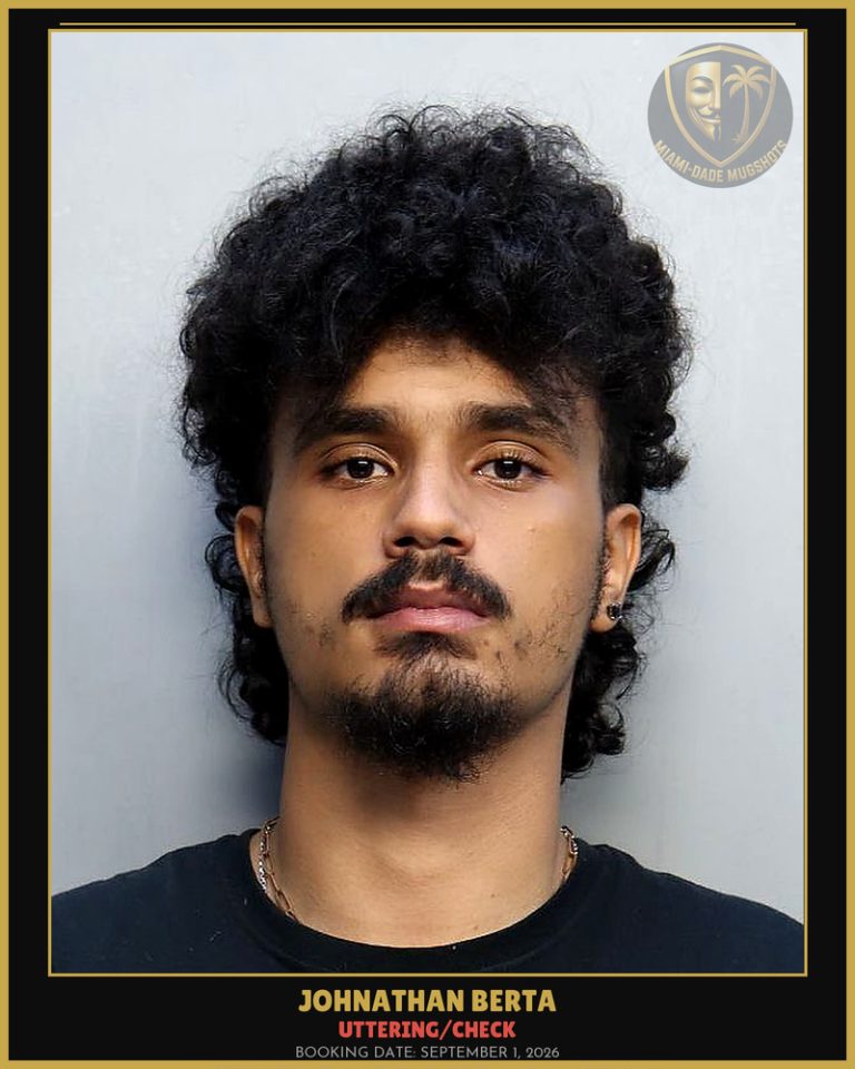 Berta Johnathan Arrested – UTTERING/CHECK – Miami-Dade County (September 1, 2026)