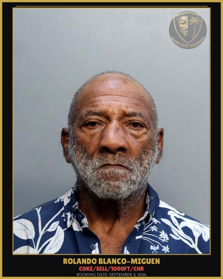 Blanco-Miguen Rolando Arrested – COKE/SELL/1000FT/CHR – Miami-Dade County (September 2, 2026)