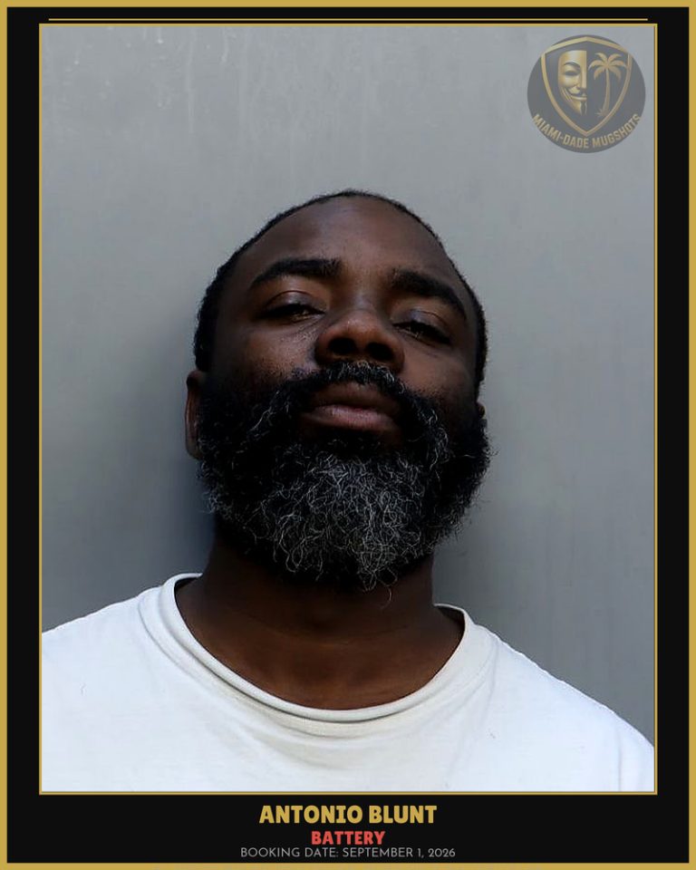 Blunt Antonio  B Arrested – BATTERY – Miami-Dade County (September 1, 2026)
