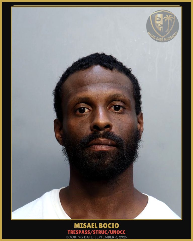 Bocio Misael  Asaria Arrested – TRESPASS/STRUC/UNOCC – Miami-Dade County (September 6, 2026)