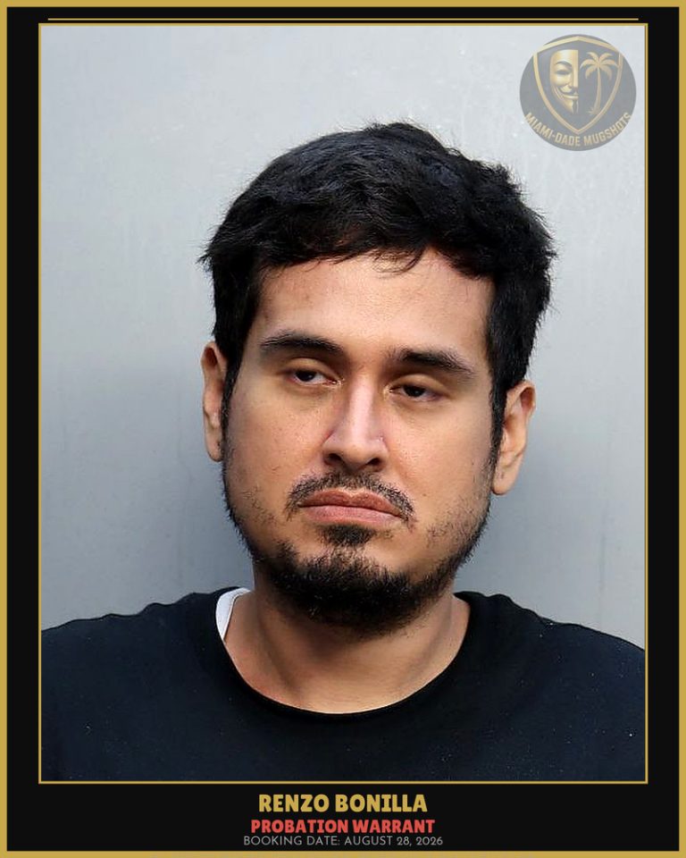 Bonilla Renzo Alonso Arrested – PROBATION WARRANT – Miami-Dade County (August 28, 2026)
