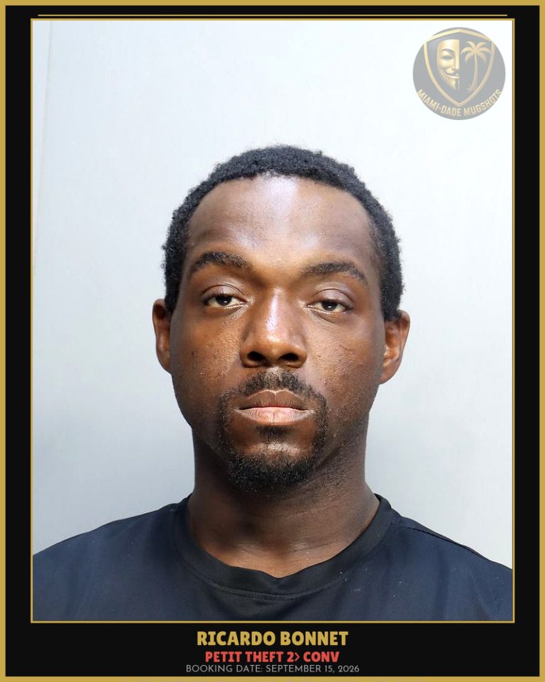 Bonnet Ricardo Mike Arrested – PETIT THEFT 2> CONV – Miami-Dade County (September 15, 2026)