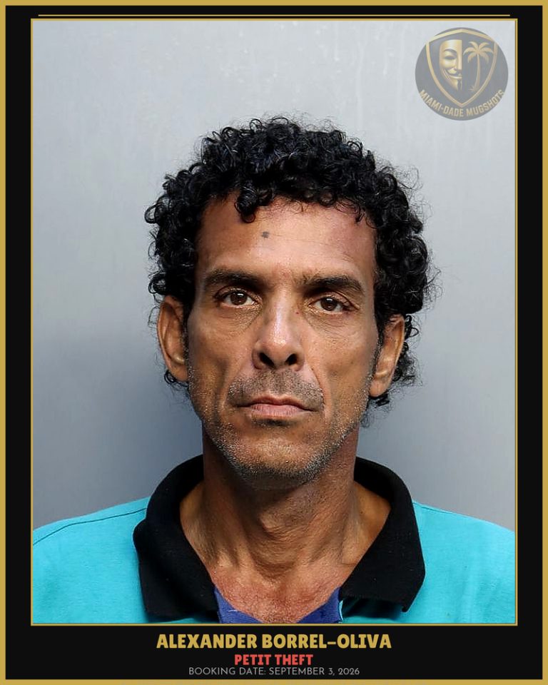Borrel-Oliva Alexander Arrested – PETIT THEFT – Miami-Dade County (September 3, 2026)