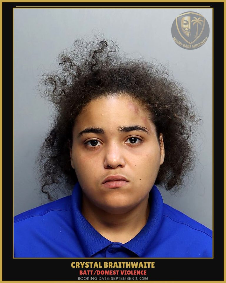 Braithwaite Crystal Arrested – BATT/DOMEST VIOLENCE – Miami-Dade County (September 3, 2026)