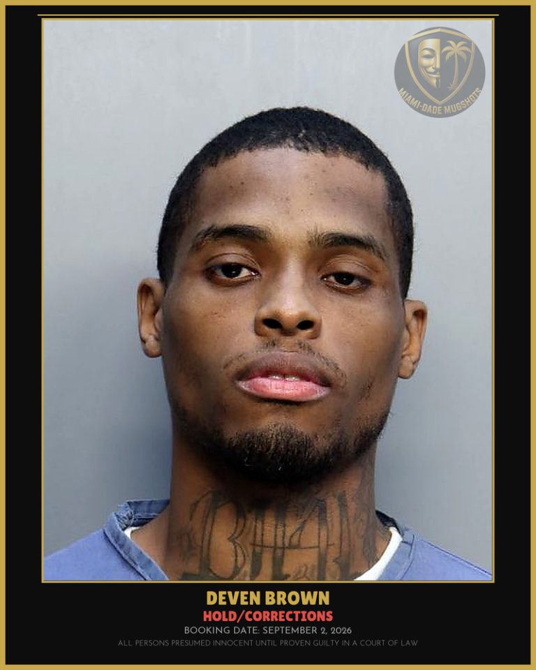 Brown Deven Arrested – HOLD/CORRECTIONS – Miami-Dade County (September 2, 2026)