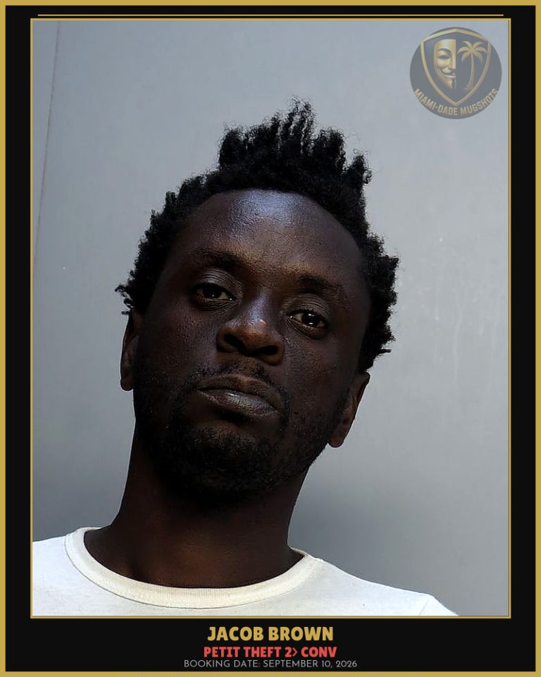 Brown Jacob Jerode Arrested – PETIT THEFT 2> CONV – Miami-Dade County (September 10, 2026)