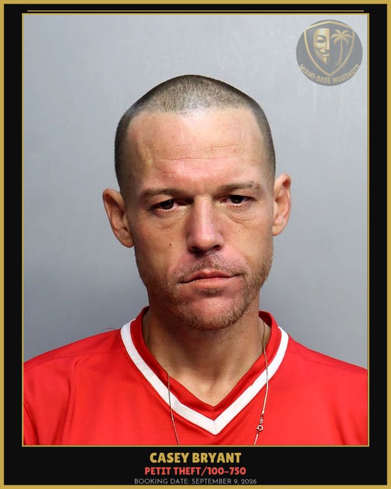 Bryant Casey Edward Arrested – PETIT THEFT/100-750 – Miami-Dade County (September 9, 2026)