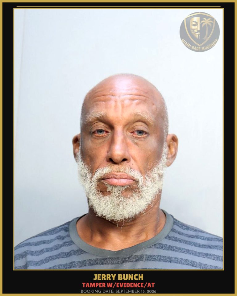Bunch Jerry Arrested – TAMPER W/EVIDENCE/AT – Miami-Dade County (September 15, 2026)