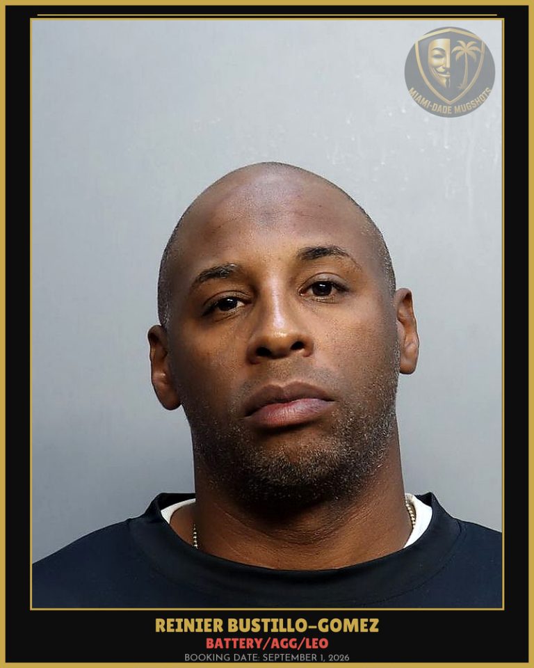Bustillo-Gomez Reinier Arrested – BATTERY/AGG/LEO – Miami-Dade County (September 1, 2026)