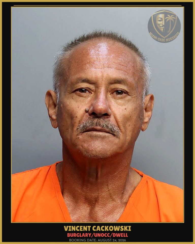 Cackowski Vincent Arrested – BURGLARY/UNOCC/DWELL – Miami-Dade County (August 24, 2026)