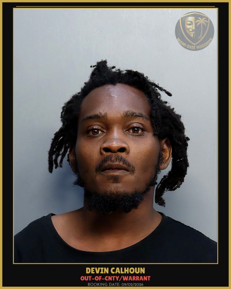 Calhoun Devin Arrested – OUT-OF-CNTY/WARRANT – Miami-Dade County (Unknown)