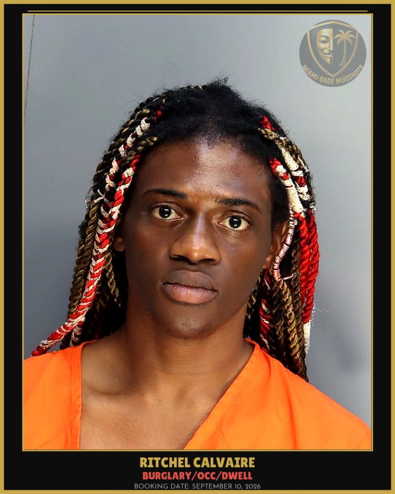 Calvaire Ritchel Arrested – BURGLARY/OCC/DWELL – Miami-Dade County (September 10, 2026)