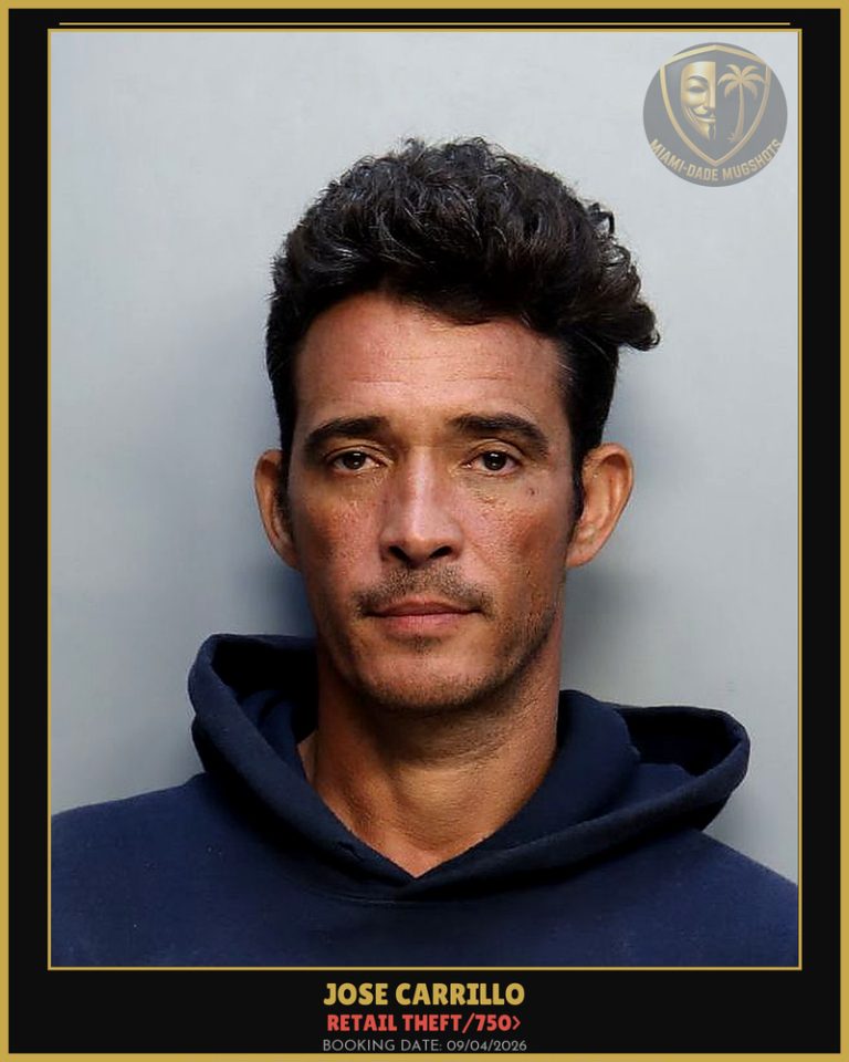 Carrillo Jose Jesus Arrested – RETAIL THEFT/750> – Miami-Dade County (Unknown)