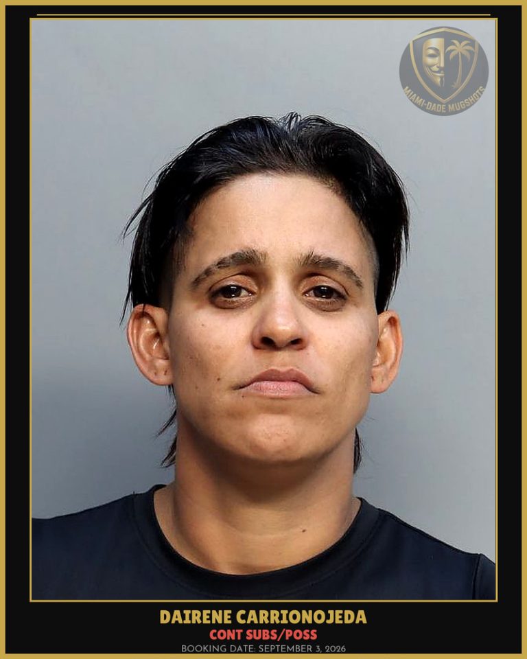 Carrionojeda Dairene Arrested – CONT SUBS/POSS – Miami-Dade County (September 3, 2026)