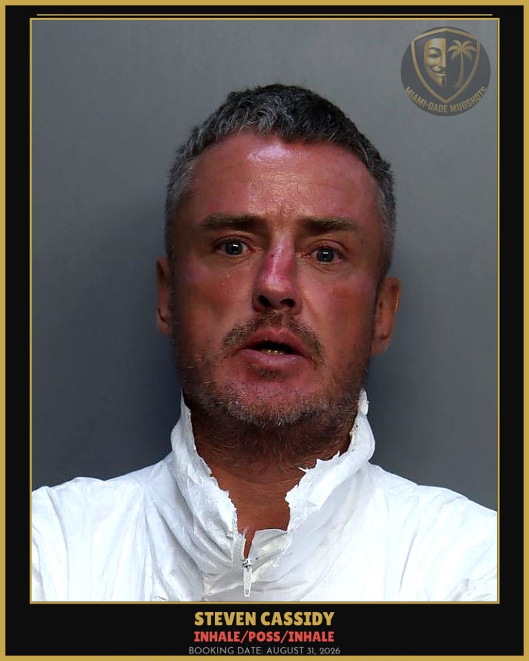 Cassidy Steven Arrested – INHALE/POSS/INHALE – Miami-Dade County (August 31, 2026)