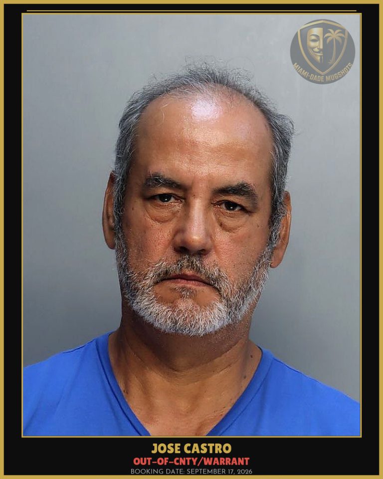 Castro Jose  Rafael Arrested – OUT-OF-CNTY/WARRANT – Miami-Dade County (September 17, 2026)