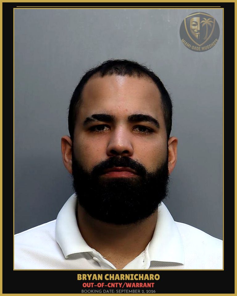 Charnicharo Bryan Michel Arrested – OUT-OF-CNTY/WARRANT – Miami-Dade County (September 2, 2026)