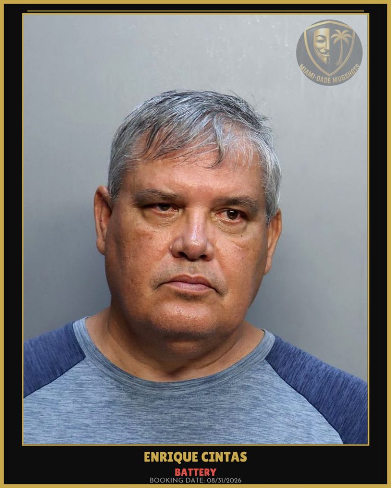 Cintas Enrique Gustavo Arrested – BATTERY – Miami-Dade County (Unknown)