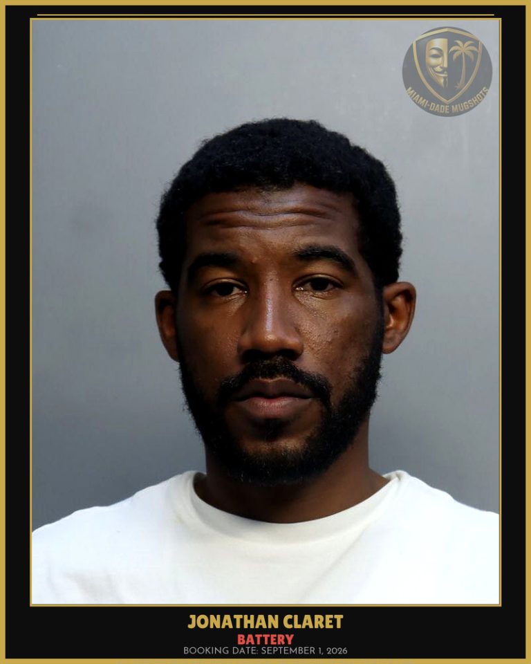 Claret Jonathan Arrested – BATTERY – Miami-Dade County (September 1, 2026)