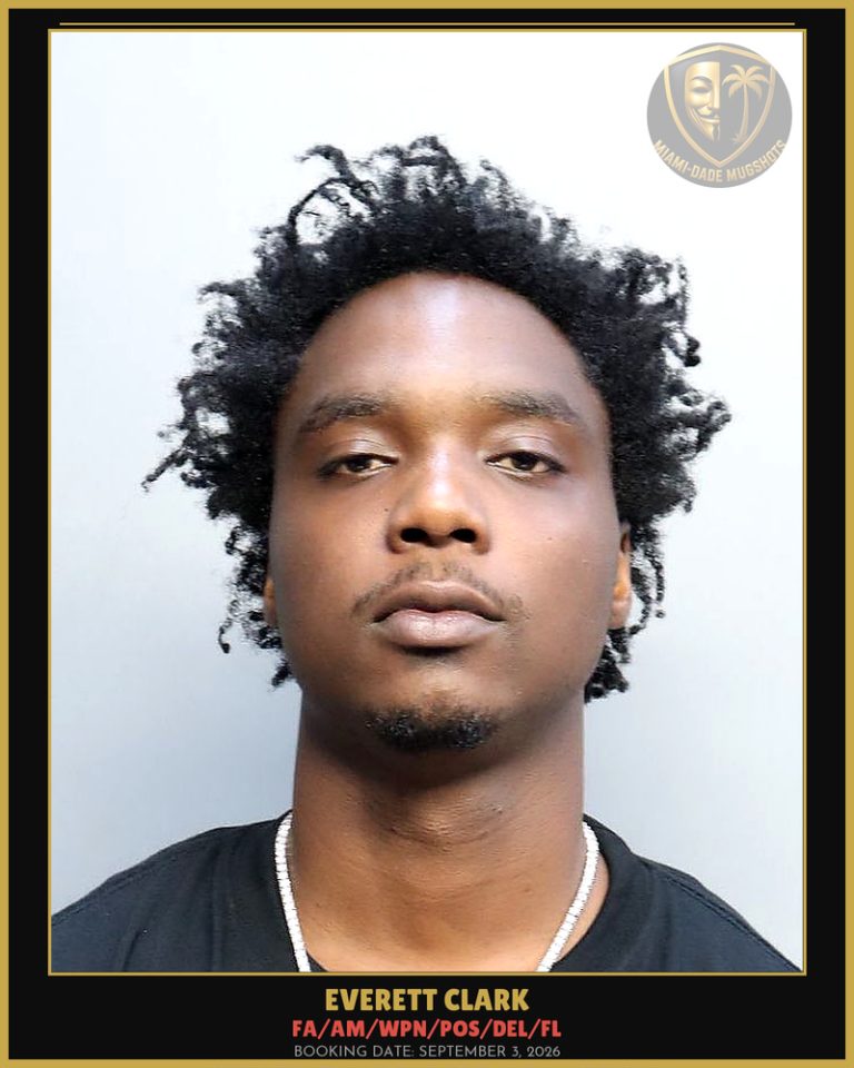 Clark Everett  Thomas Arrested – FA/AM/WPN/POS/DEL/FL – Miami-Dade County (September 3, 2026)