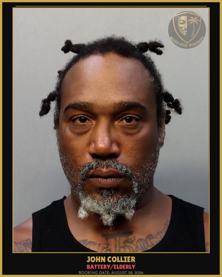 Collier John Edward Arrested – BATTERY/ELDERLY – Miami-Dade County (August 28, 2026)