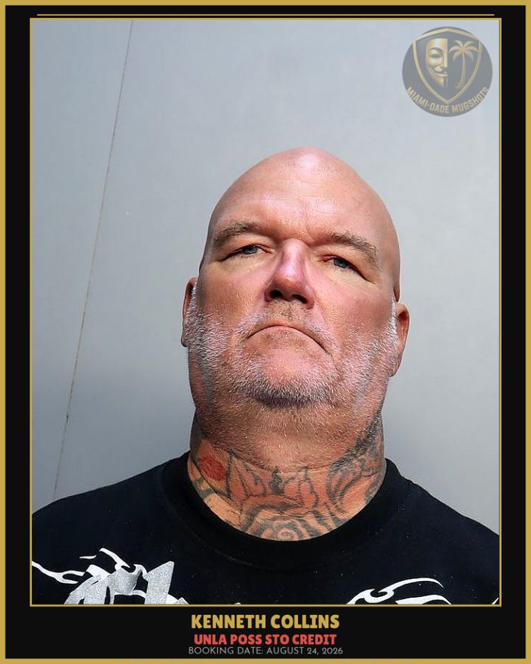 Collins Kenneth Scott Arrested – UNLA POSS STO CREDIT – Miami-Dade County (August 24, 2026)