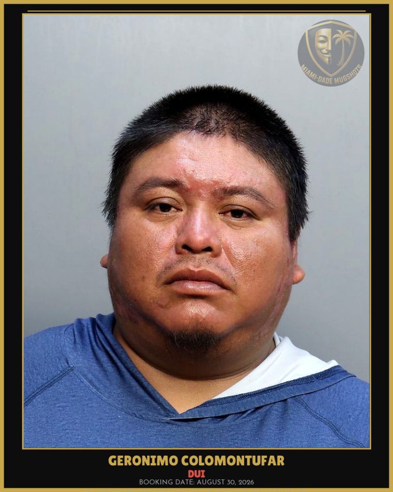 Colomontufar Geronimo Rodrigo Arrested – DUI – Miami-Dade County (August 30, 2026)
