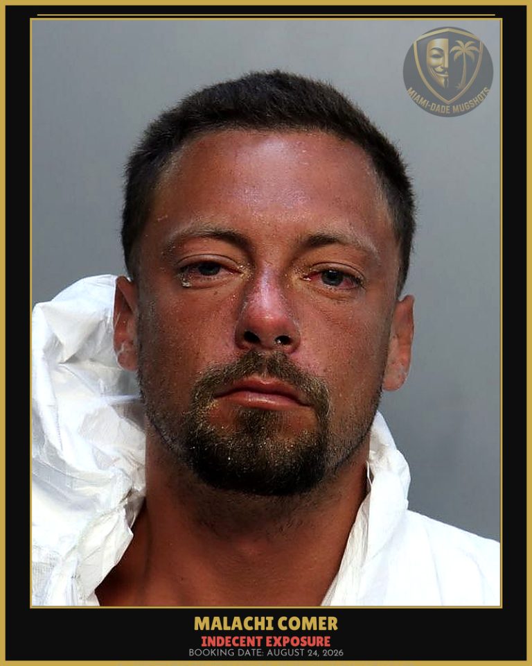 Comer Malachi Tillman Arrested – INDECENT EXPOSURE – Miami-Dade County (August 24, 2026)