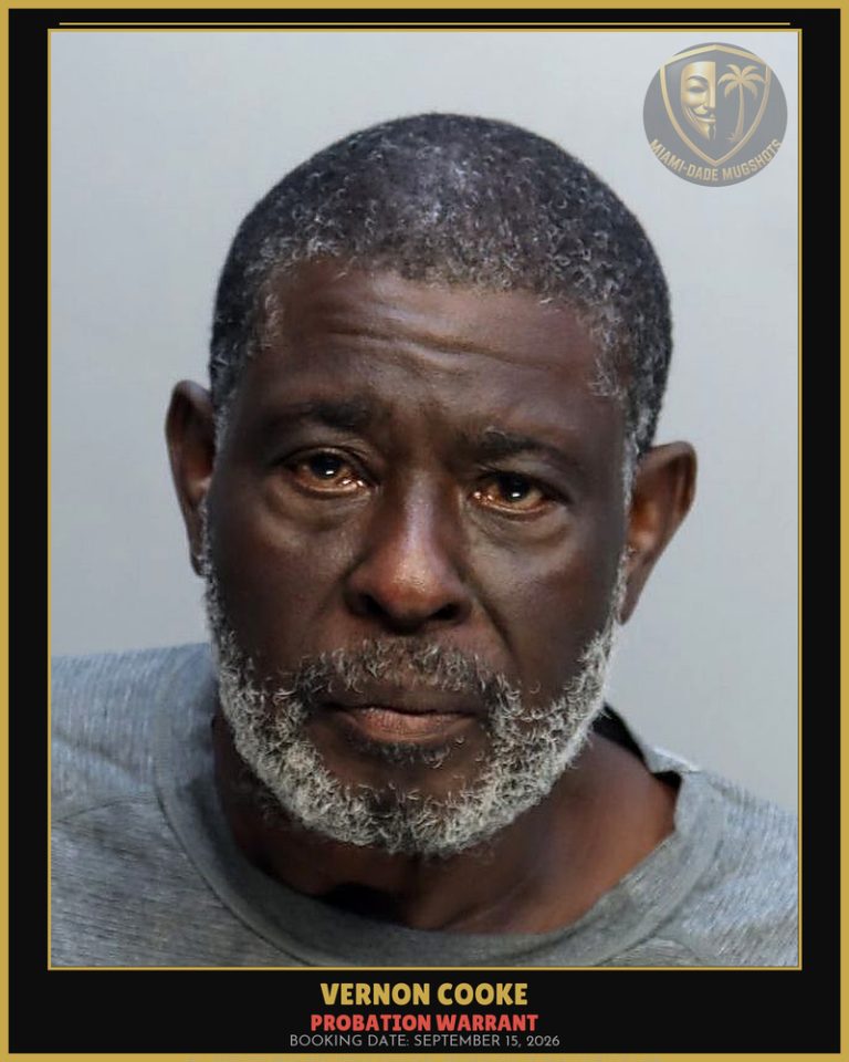 Cooke Vernon Arrested – PROBATION WARRANT – Miami-Dade County (September 15, 2026)