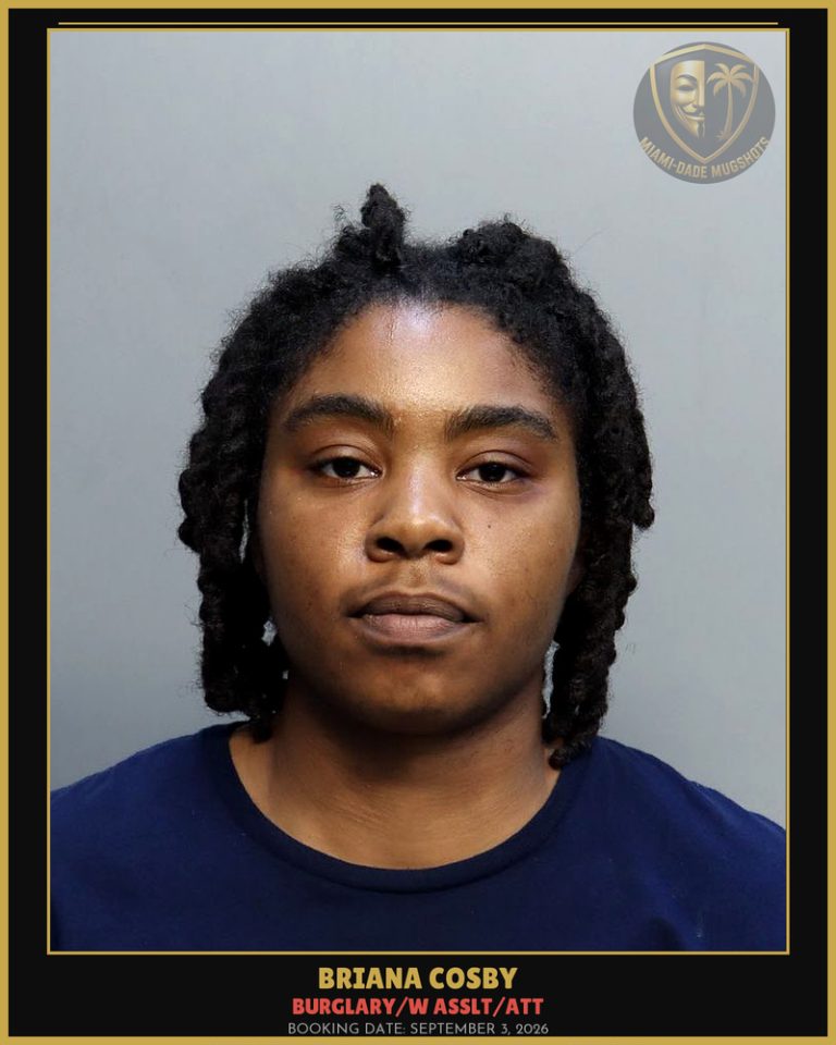 Cosby Briana Breshun Arrested – BURGLARY/W ASSLT/ATT – Miami-Dade County (September 3, 2026)