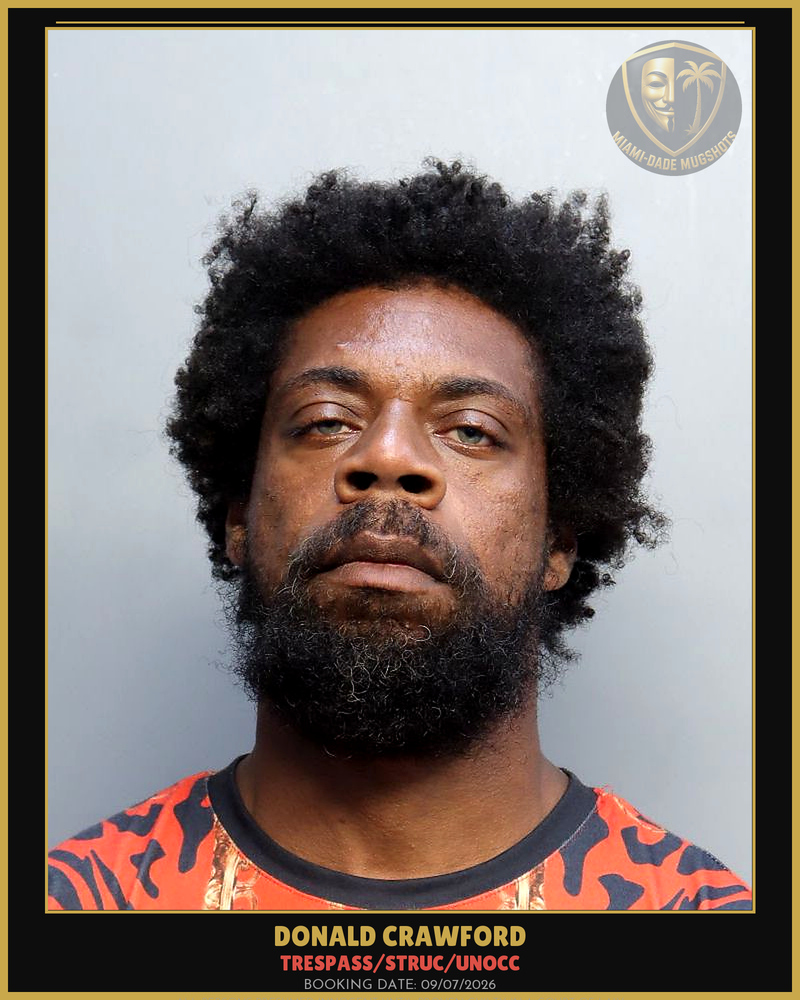 Crawford Donald Arrested – Trespass/Struc/Unocc – Miami-Dade County (Unknown)