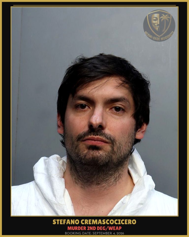 Cremascocicero Stefano  Eduardo Arrested – MURDER 2ND DEG/WEAP – Miami-Dade County (September 4, 2026)