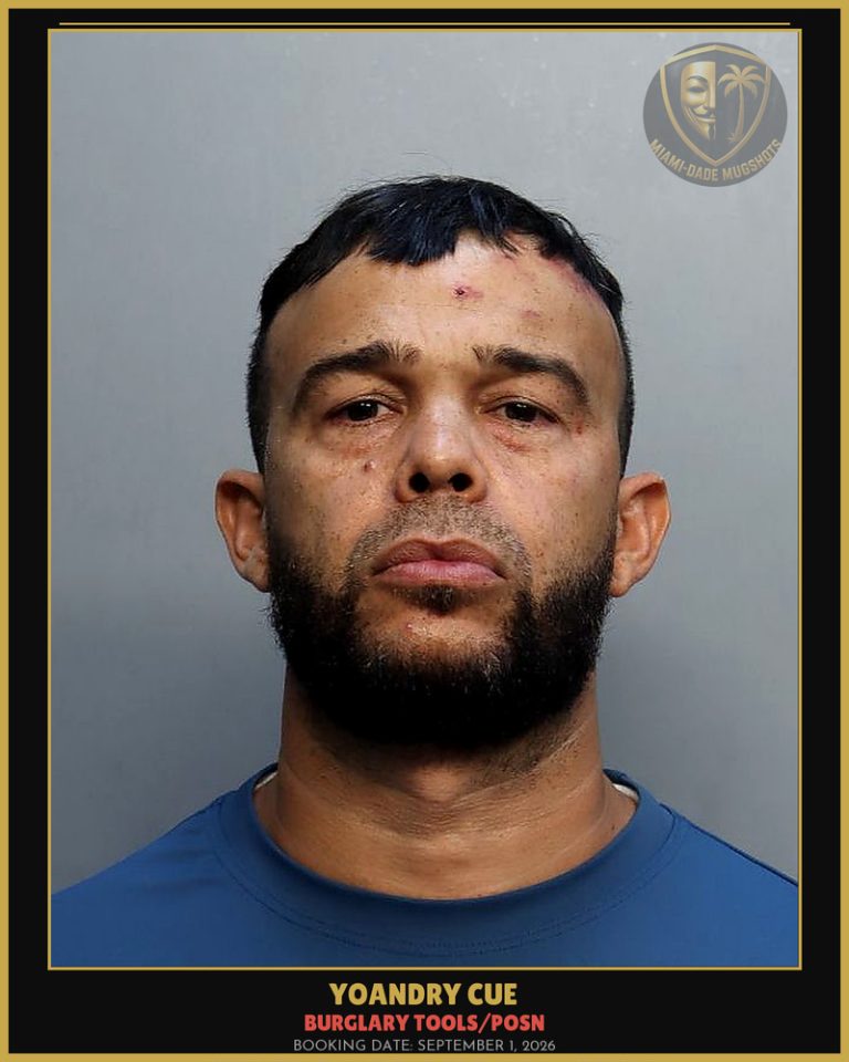 Cue Yoandry Arrested – BURGLARY TOOLS/POSN – Miami-Dade County (September 1, 2026)