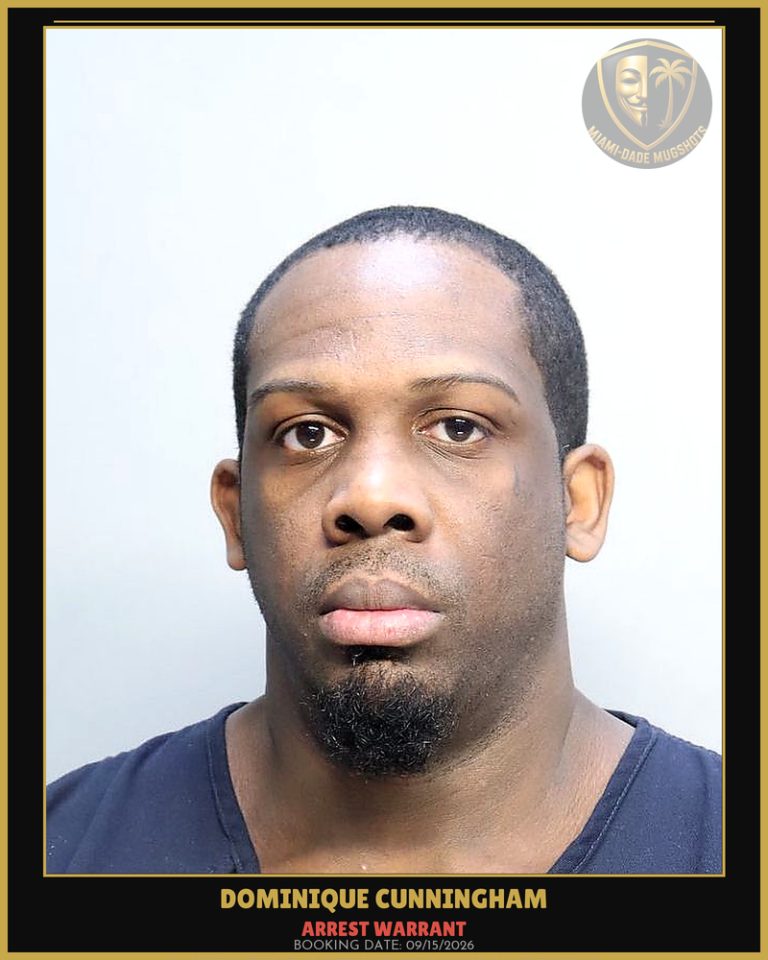 Cunningham Dominique Arrested – ARREST WARRANT – Miami-Dade County (Unknown)