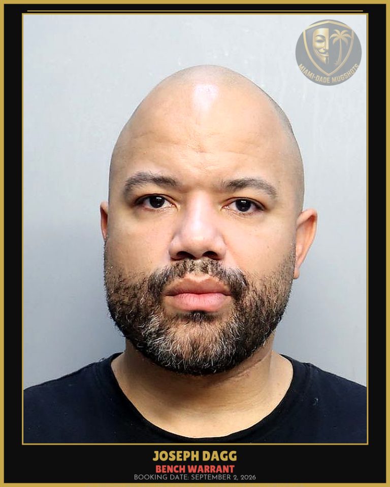 Dagg Joseph  Reginald Arrested – BENCH WARRANT – Miami-Dade County (September 2, 2026)
