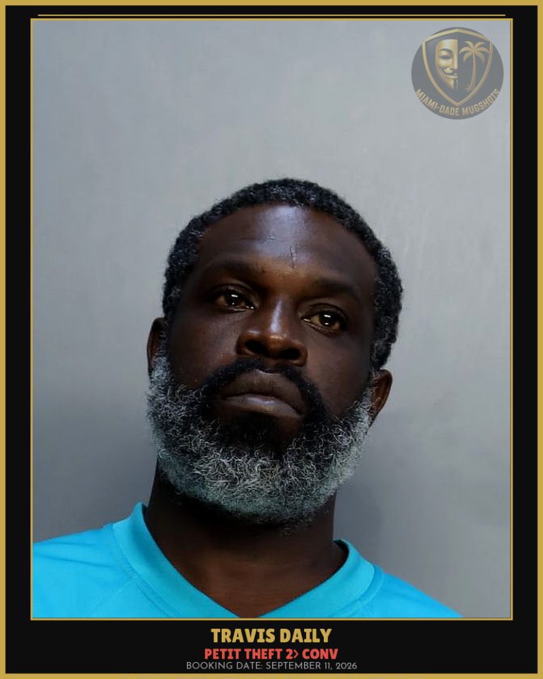 Daily Travis Arrested – PETIT THEFT 2> CONV – Miami-Dade County (September 11, 2026)