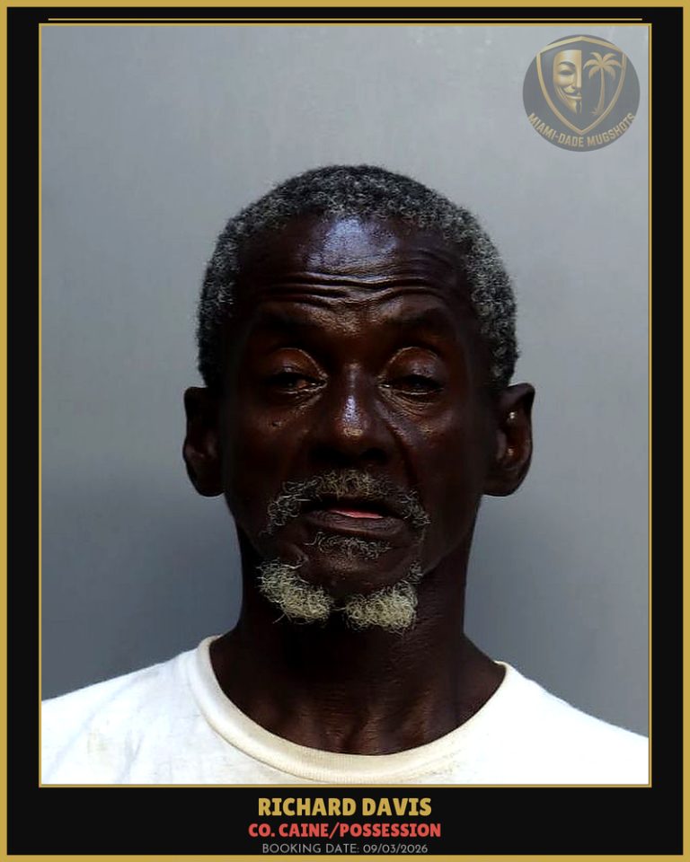 Davis Richard Arrested – Co. Caine/POSSESSION – Miami-Dade County (Unknown)