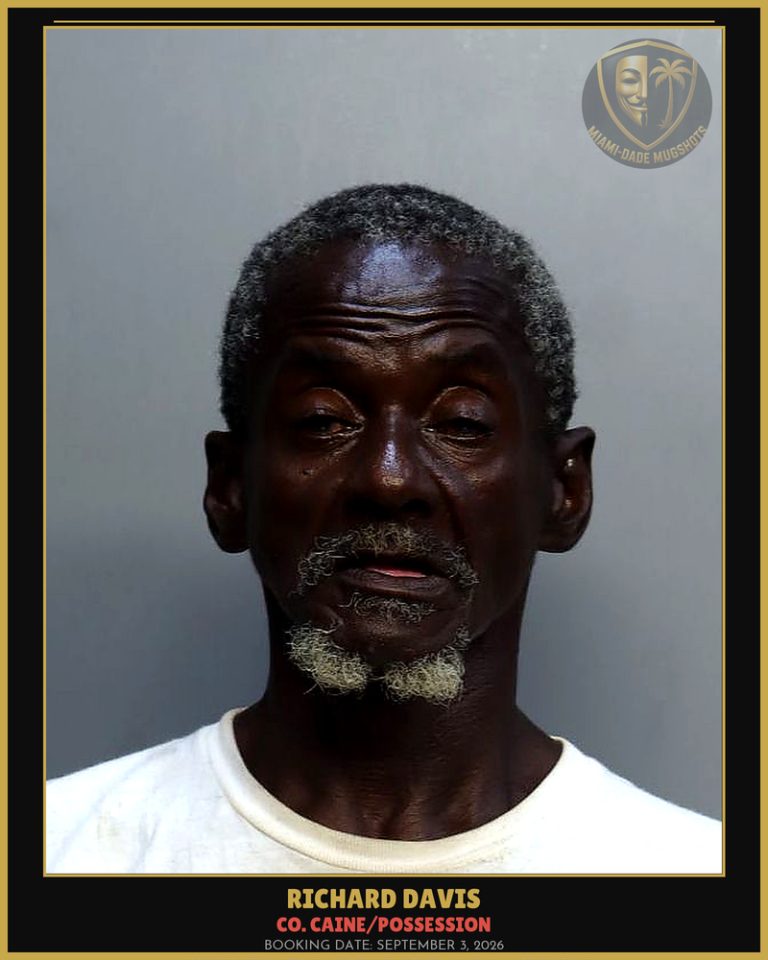 Davis Richard Arrested – Co. Caine/POSSESSION – Miami-Dade County (September 3, 2026)