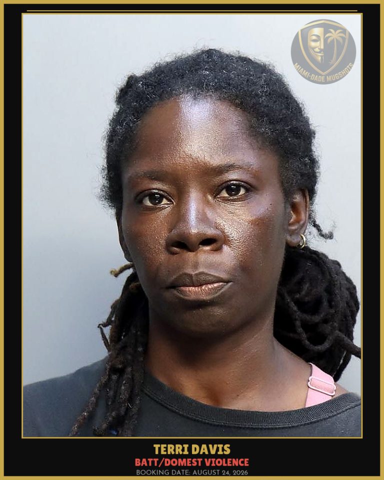 Davis Terri Cameron Arrested – BATT/DOMEST VIOLENCE – Miami-Dade County (August 24, 2026)