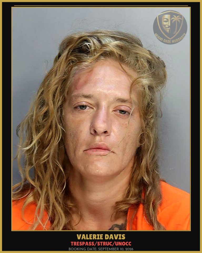 Davis Valerie Lynn Arrested – TRESPASS/STRUC/UNOCC – Miami-Dade County (September 10, 2026)