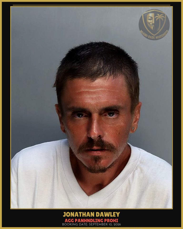 Dawley Jonathan Thomas Arrested – AGG PANHNDLING PROHI – Miami-Dade County (September 10, 2026)
