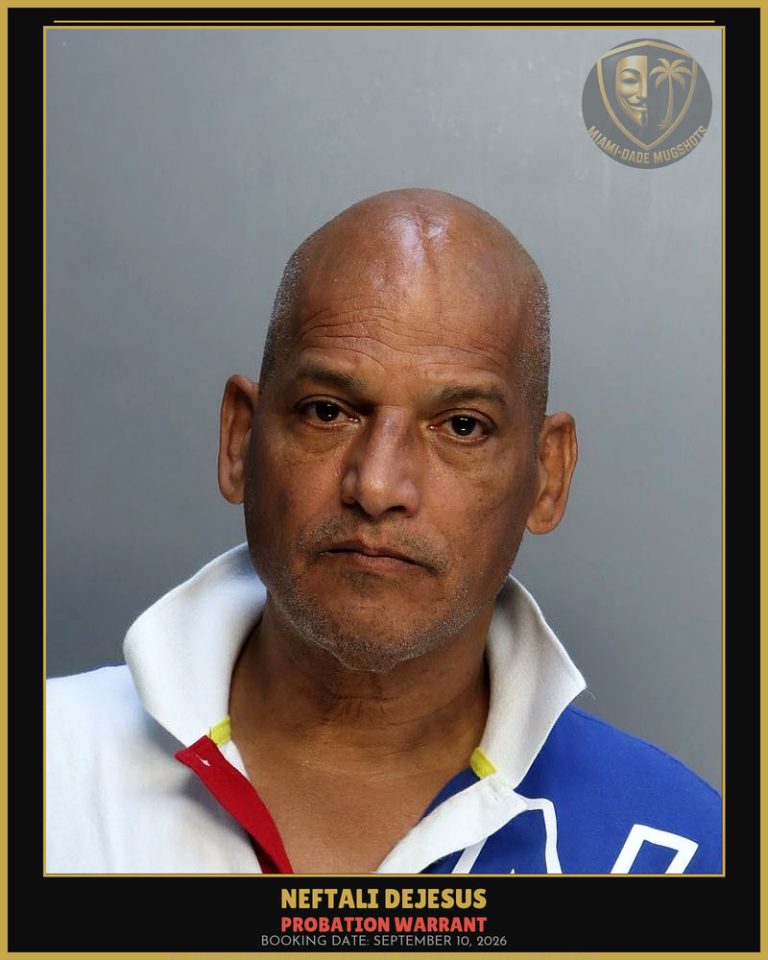 Dejesus Neftali Arrested – PROBATION WARRANT – Miami-Dade County (September 10, 2026)