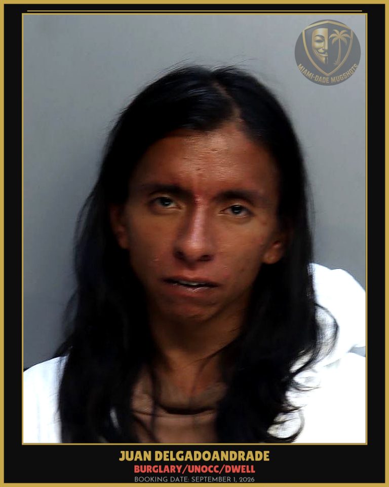 Delgadoandrade Juan  Manuel Arrested – BURGLARY/UNOCC/DWELL – Miami-Dade County (September 1, 2026)