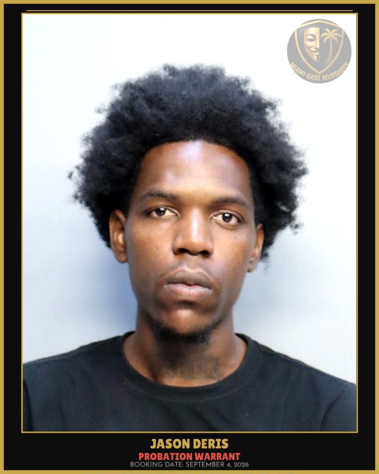 Deris Jason Devon Arrested – PROBATION WARRANT – Miami-Dade County (September 4, 2026)
