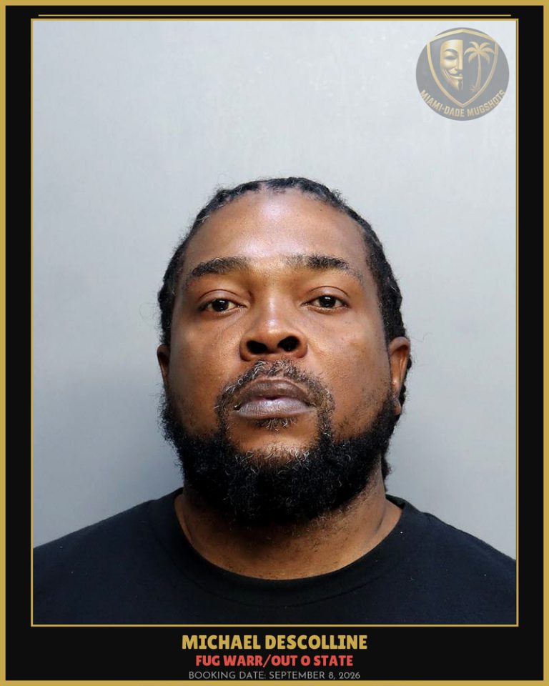 Descolline Michael  M Arrested – FUG WARR/OUT O STATE – Miami-Dade County (September 8, 2026)