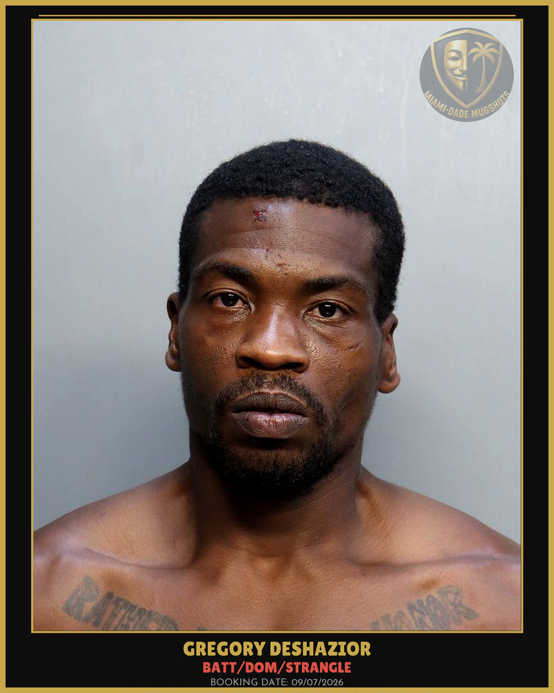 Deshazior Gregory Arrested – Batt/Dom/Strangle – Miami-Dade County (Unknown)
