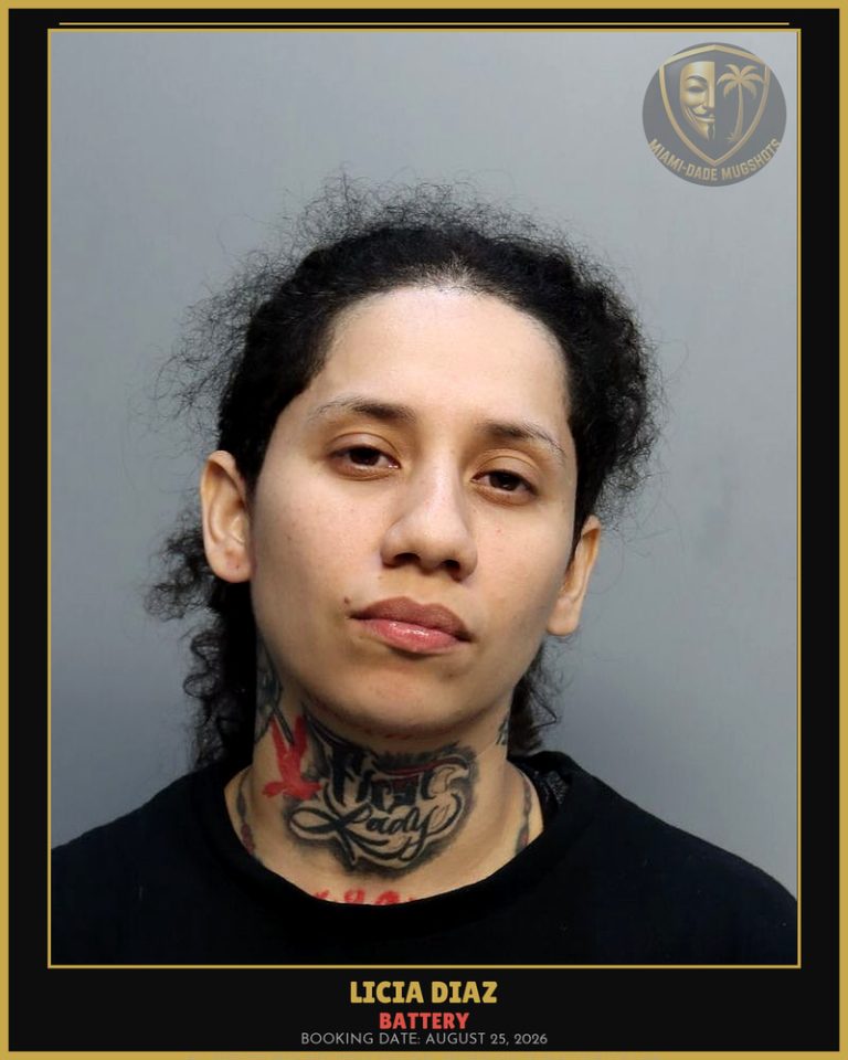 Diaz Licia M Arrested – BATTERY – Miami-Dade County (August 25, 2026)