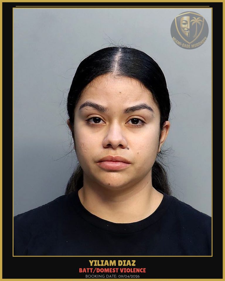 Diaz Yiliam Arrested – BATT/DOMEST VIOLENCE – Miami-Dade County (Unknown)
